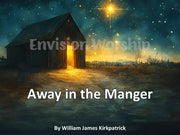 Away in the Manger lyrics PowerPoint for Christmas Eve Worship Service, Stable PowerPoint