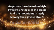 Angels We Have Heard On High Lyrics PowerPoint for Worship Service on Christmas Eve