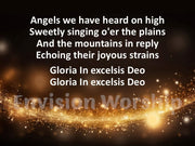 Angels We Have Heard On High Lyrics PowerPoint for Worship Service on Christmas Eve
