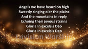Angels We Have Heard On High Lyrics PowerPoint for Worship Service on Christmas Eve