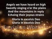 Christmas Carol Angels We Have Heard On High Lyrics PowerPoint for Worship Service on Christmas Eve
