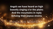 Angels We Have Heard On High Lyrics PowerPoint for Worship Service on Christmas Eve