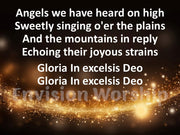 Christmas Carol Angels We Have Heard On High Lyrics PowerPoint for Worship Service on Christmas Eve