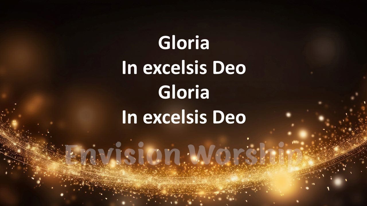 Gloria In Excelsis Deo Lyrics PowerPoint for Worship Service on Christmas Eve