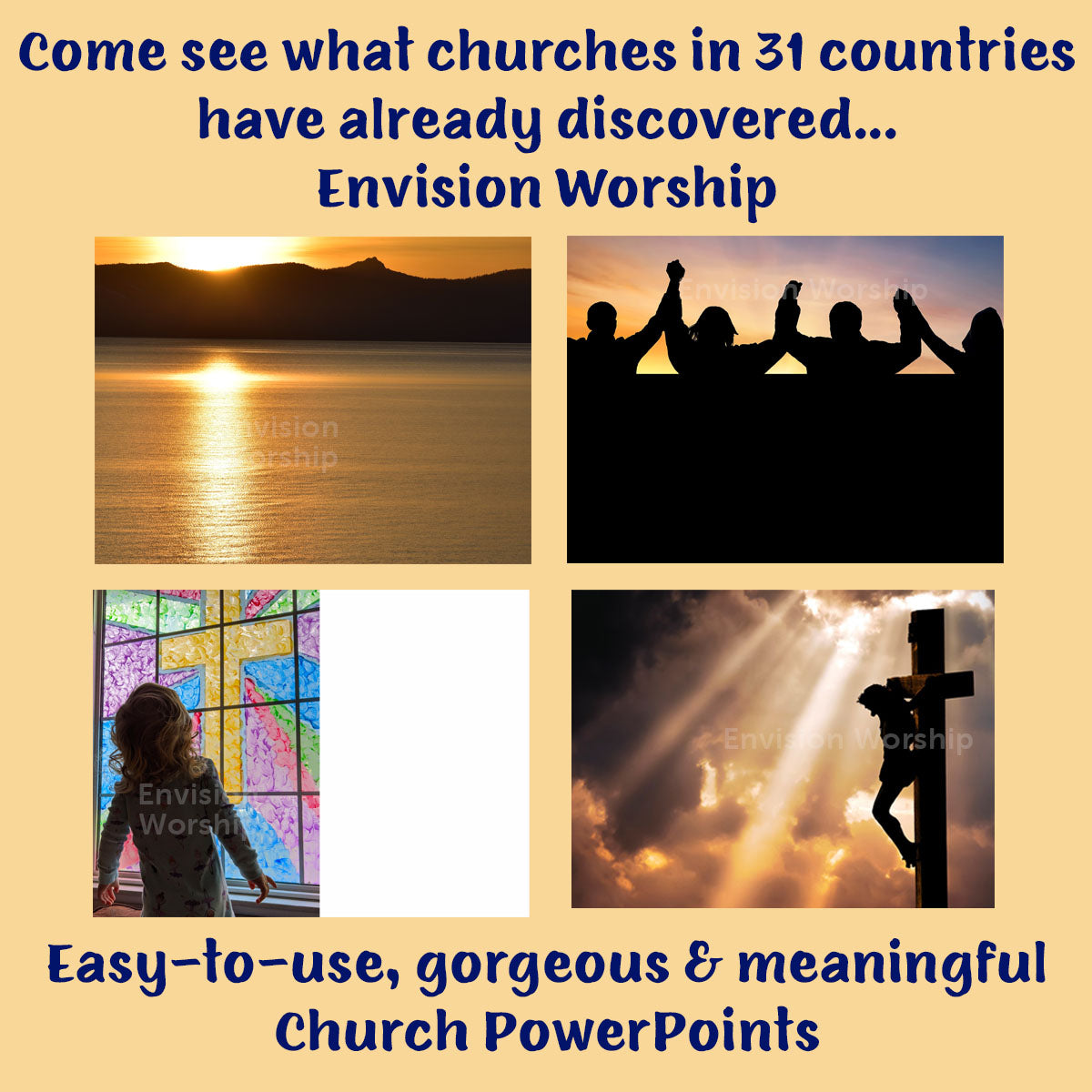 Church PowerPoint Presentation template slides for worship service