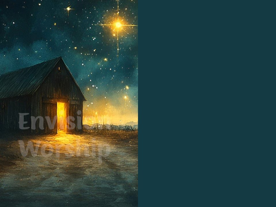 Star of Bethlehem, Stable, Nativity PowerPoint Presentation for Christmas Eve Worship Service