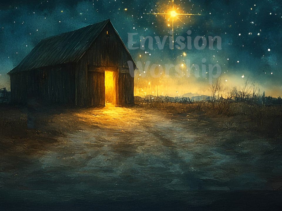 Star of Bethlehem, Stable, Nativity PowerPoint Presentation for Christmas Eve Worship Service