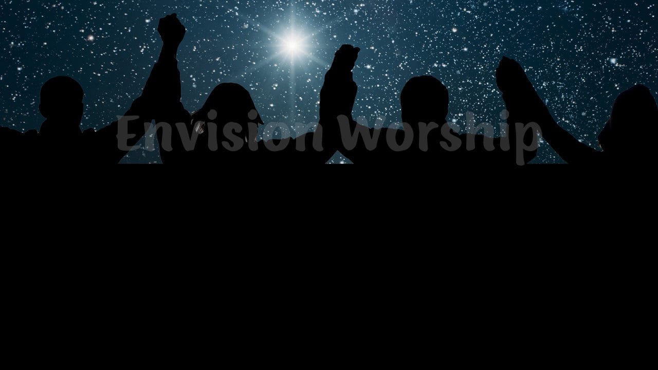 O Come All Ye Faithful lyrics PowerPoint Presentation slides for Christmas Eve Worship Service