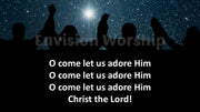 O Come All Ye Faithful lyrics PowerPoint Presentation slides for Christmas Eve Worship Service
