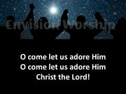 O Come All Ye Faithful lyrics PowerPoint Presentation slides for Christmas Eve Worship Service