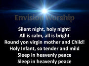 Silent Night lyric Christmas Eve PowerPoint Presentation Template Slides for Christmas Eve