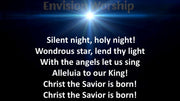 Silent Night lyric Christmas Eve PowerPoint Presentation  Slides for Christmas Eve Worship Service