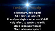 Silent Night lyric Christmas Eve PowerPoint Presentation for Christmas Eve Church Worship Service