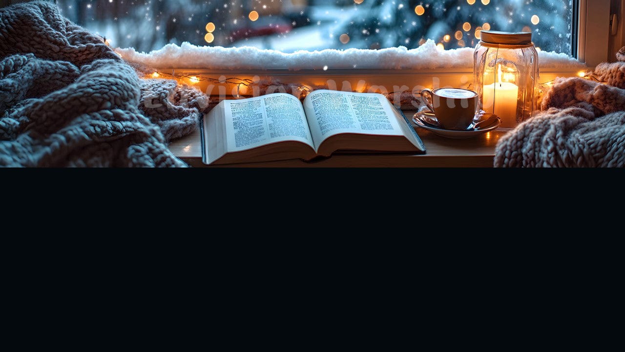 Winter Bible Verse Church PowerPoint template slides for worship