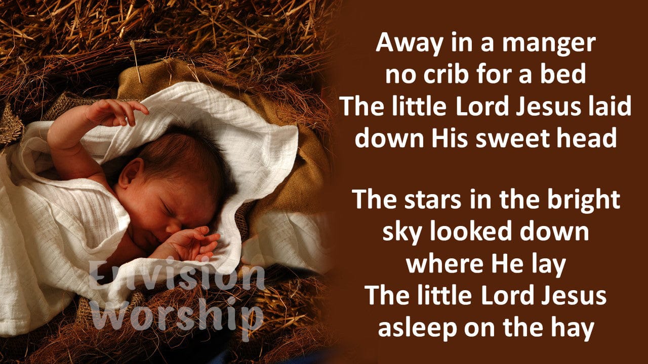 Away in a manger lyrics slides