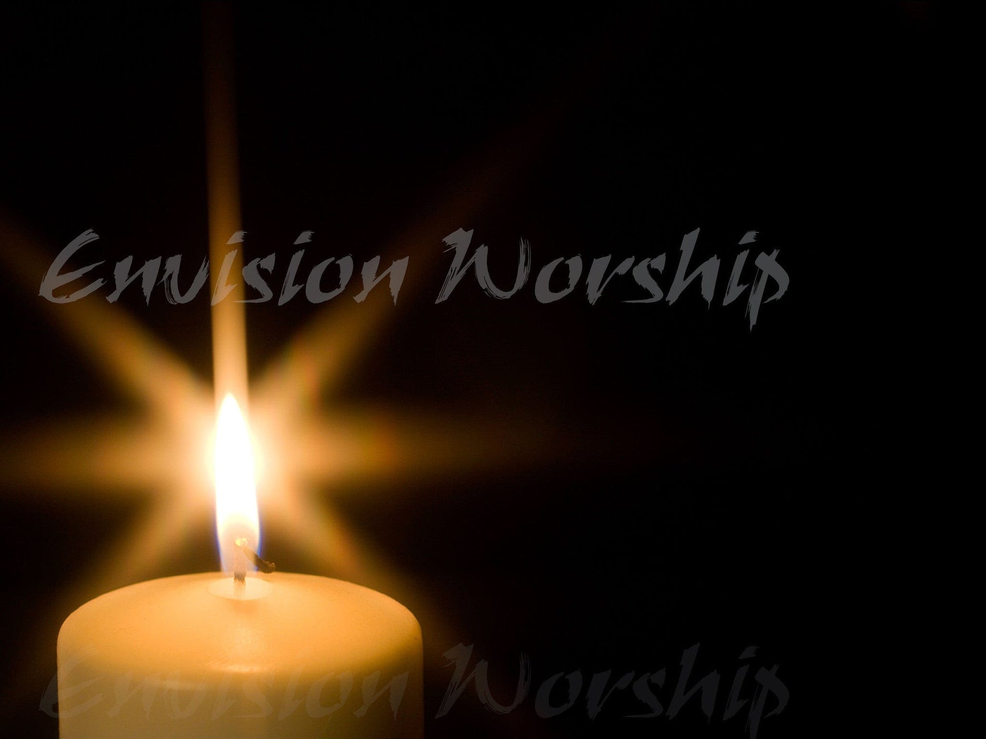 Christmas Eve PowerPoint church slide with star advent candle