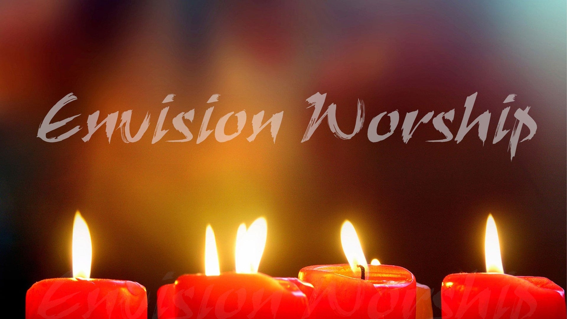 Advent Candle Church worship slides for Come Thou Long Expected Savior