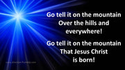 Go tell it on the mountain church slide with star of Bethlehem.