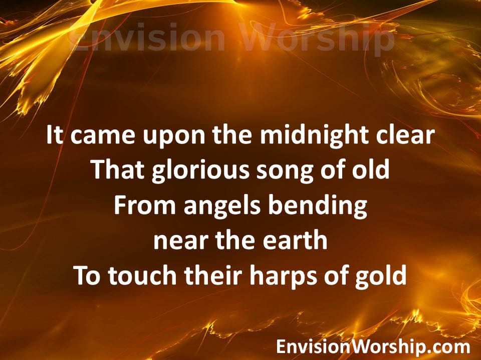 It Came Upon A Midnight Clear PowerPoint Slides with lyrics