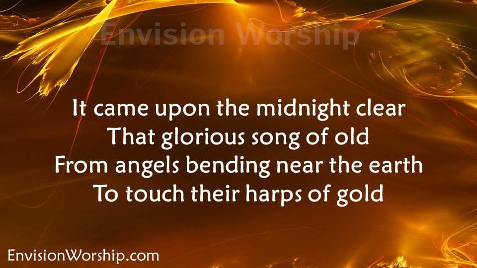 It Came Upon A Midnight Clear Slides with lyrics