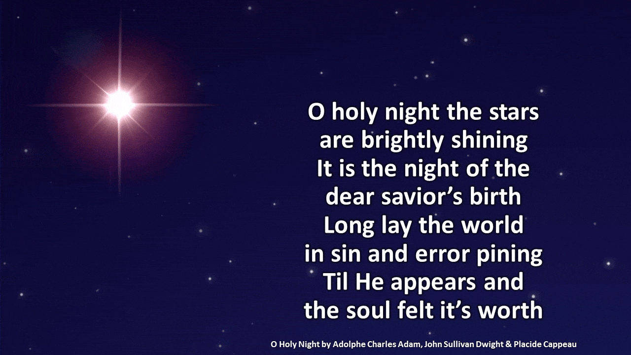 Christmas Eve church slide with Star of Bethlehem