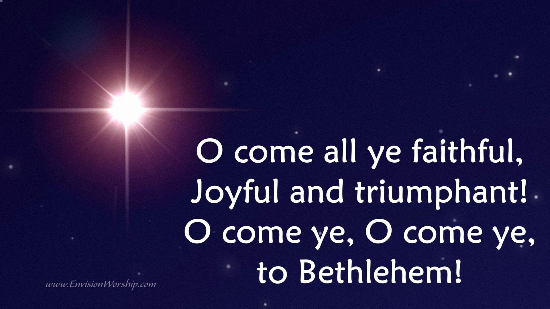 O come all ye faithful christian background
