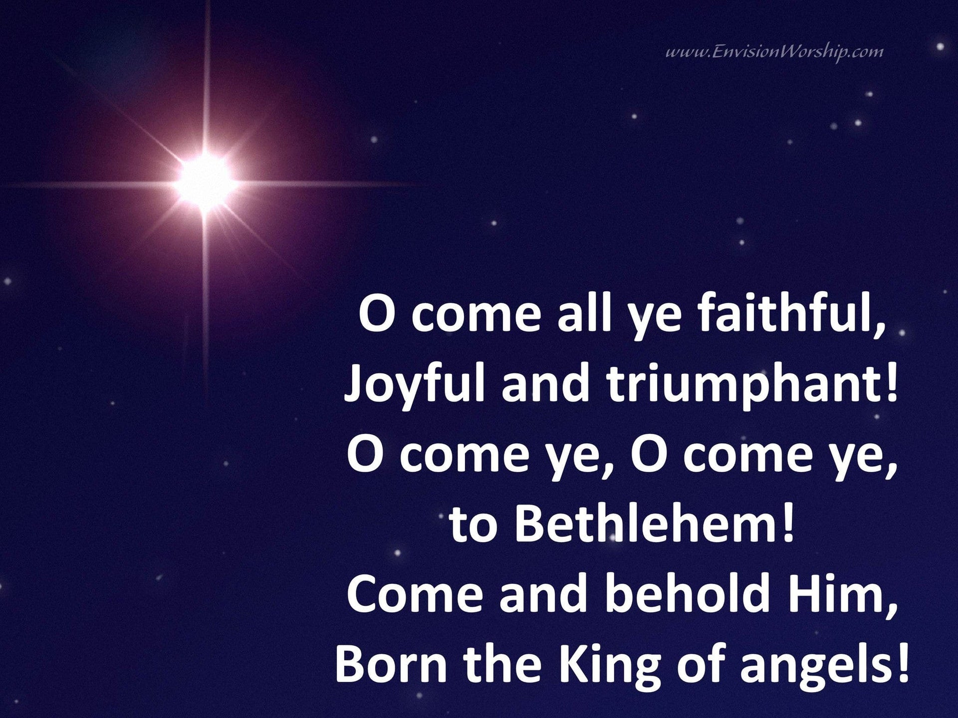 O come all ye faithful church PowerPoint template