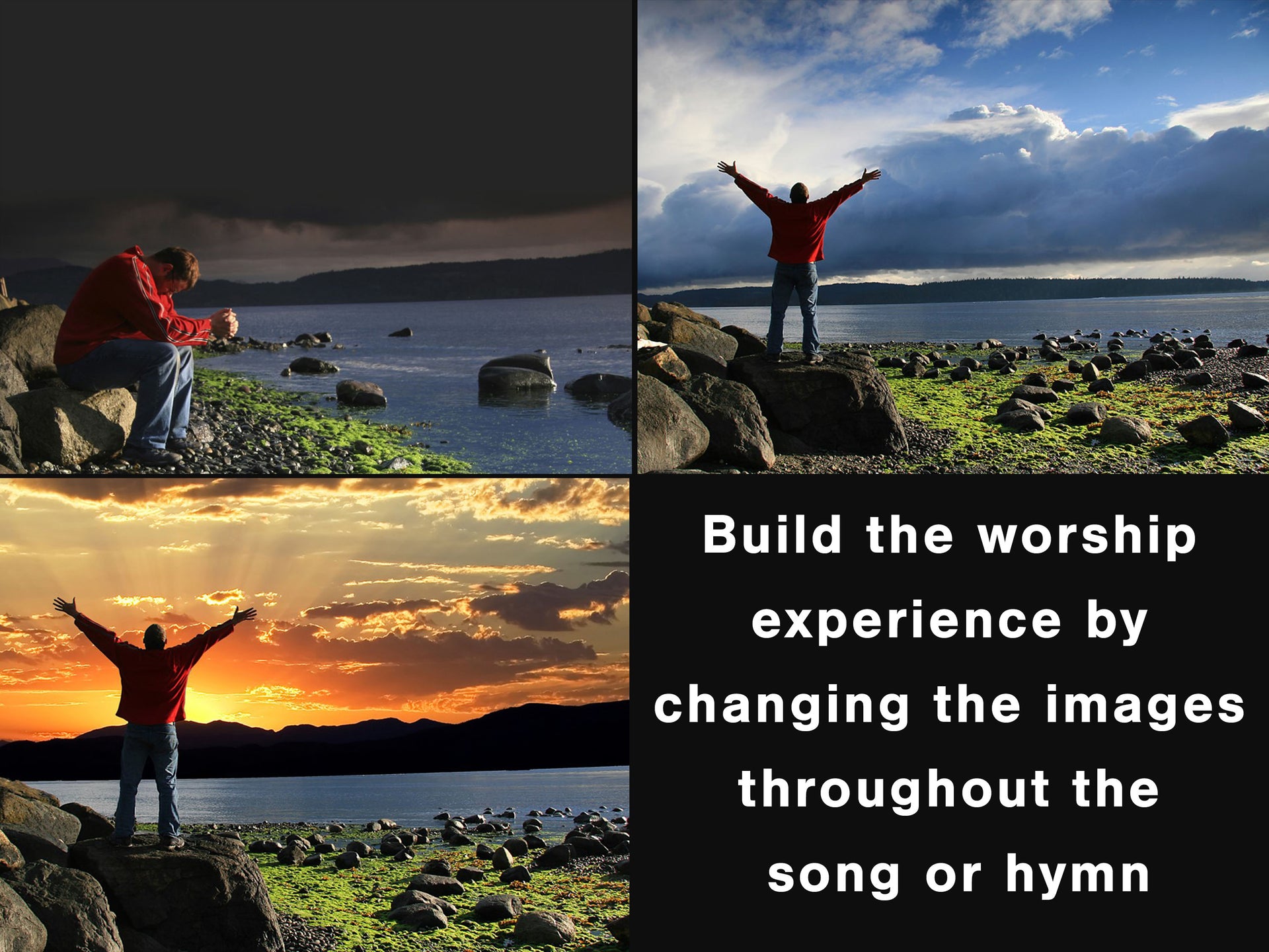 See How to Build the Worship Experience By Using More Than One Image in a Song or Hymn