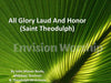 All Glory Laud and Honor lyrics PowerPoint presentation template slides for Palm Sunday service