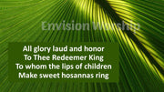 All Glory Laud and Honor lyrics PowerPoint presentation template slides for Palm Sunday service