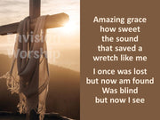Amazing Grace Hymn lyrics PowerPoint Presentation Template Slides for Worship Service
