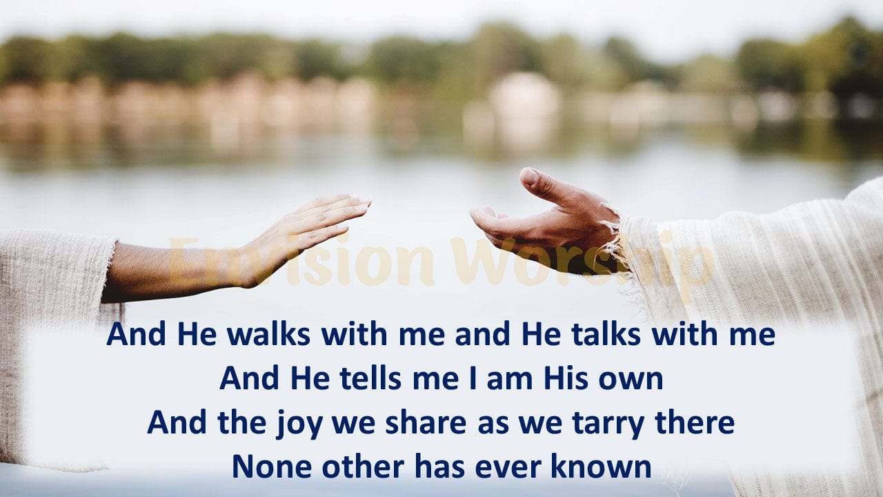 Jesus Christ PowerPoint, In the garden lyrics christian hymn church PowerPoint for worship