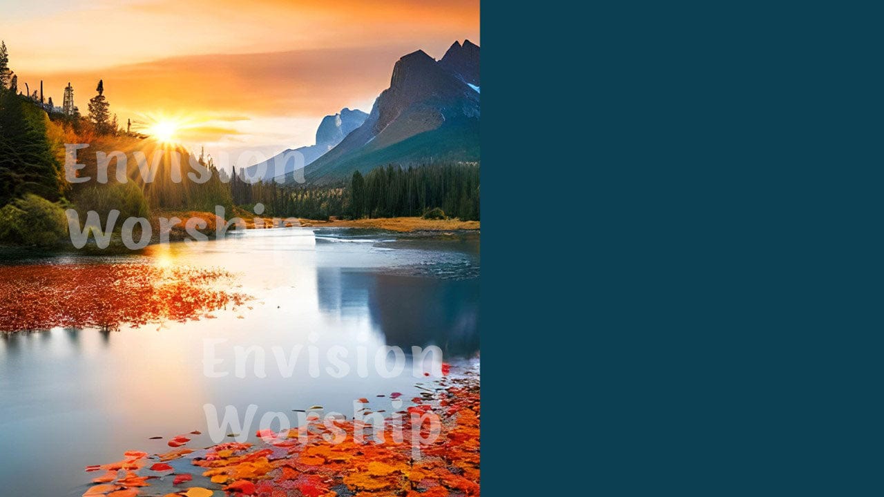 Autumn, Fall Leaves, Sunset, Church PowerPoint Presentation template for worship