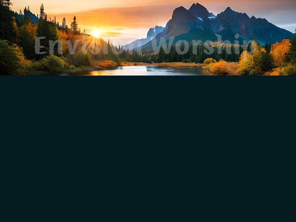 Autumn, Fall Leaves, Sunset, Mountain Lake worship PowerPoint Presentation slides