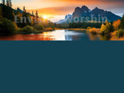 Autumn, Fall Leaves, Sunset, Mountain Lake Christian PowerPoint Presentation slides for worship