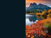 Autumn, Fall Leaves, Sunset, Mountain Lake Christian PowerPoint Presentation slides for worship