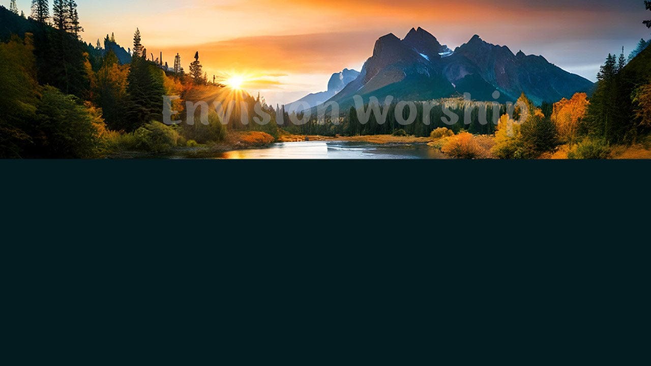 Autumn, Fall Leaves, Sunset, Mountain Lake Christian background PowerPoint Presentation slides