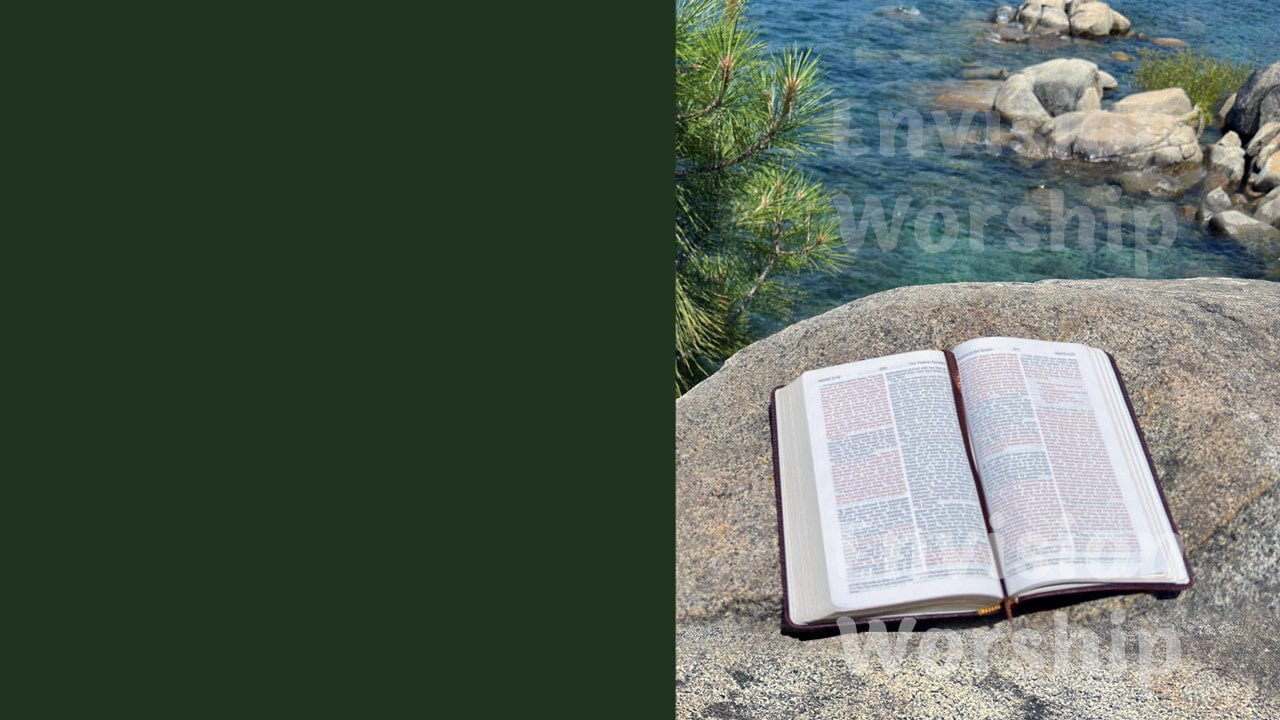 Bible Verse church PowerPoint for Worship, Open Bible worship PowerPoint, Lake Church PowerPoint