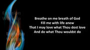 Breathe on me Breath of God lyrics PowerPoint Presentation Slides for Pentecost worship service