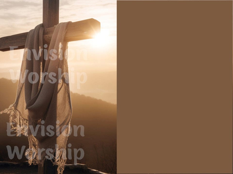 Easter Cross Christian Background PowerPoint Presentation Template Slides for Easter Worship