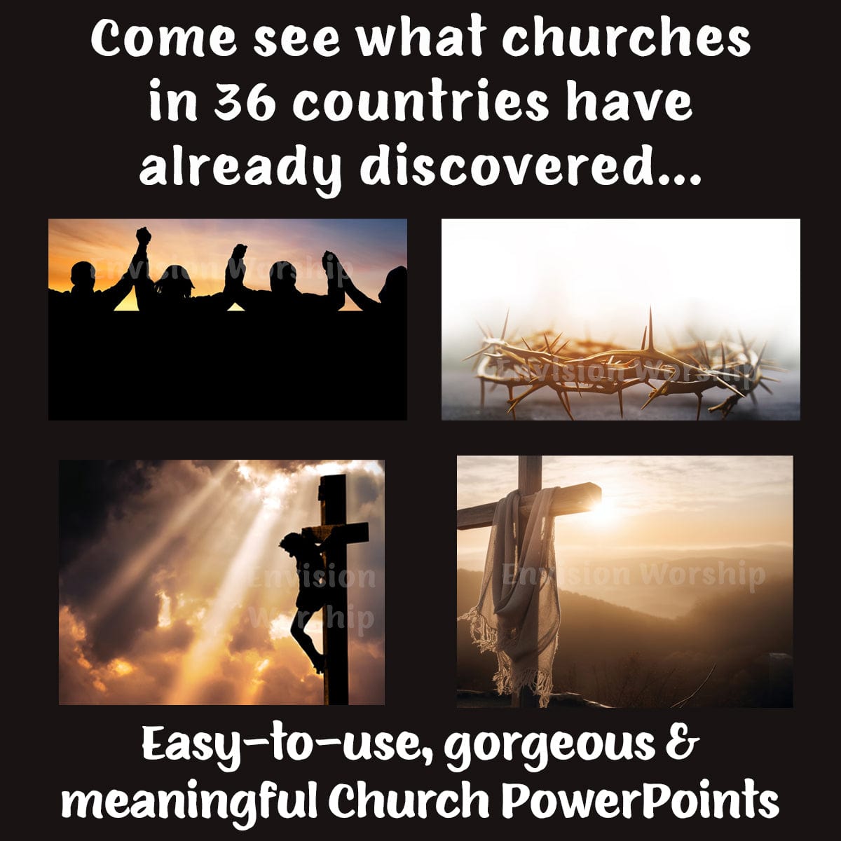 Church PowerPoint Presentation Template Slides for Worship service, Easter PowerPoints, Good Friday PowerPoints, Cross PowerPoints, Communion PowerPoints