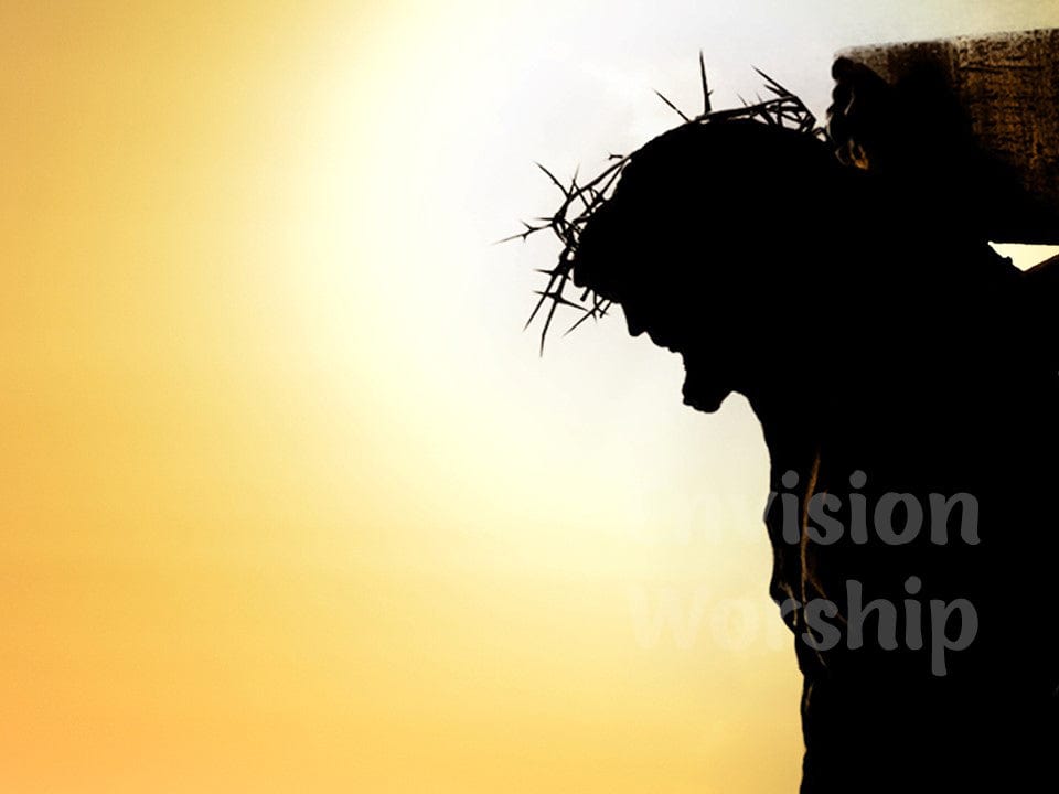 Crucifix PowerPoint template, Christ on the cross PowerPoint, Crucifix Christian background, 