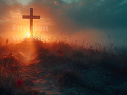 Dawn Christian Cross Church PowerPoint Presentation template slides for worship service