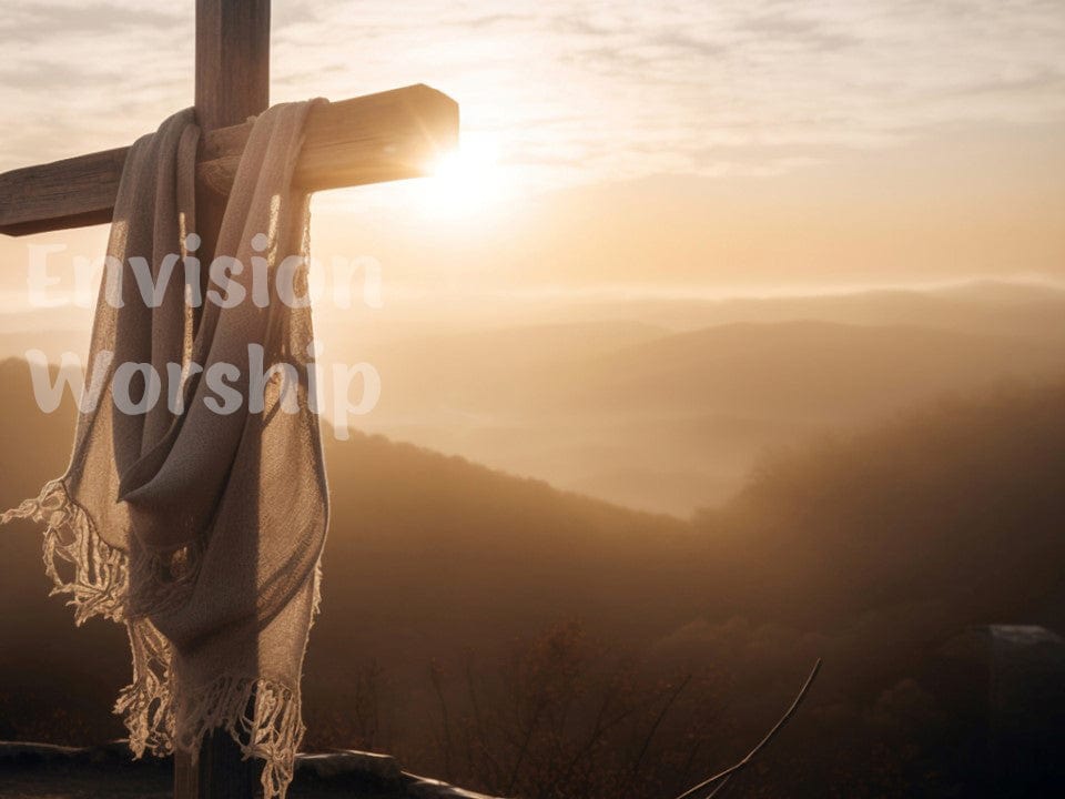 Easter Cross PowerPoint Presentation Template Slides for Easter Morning Worship Service
