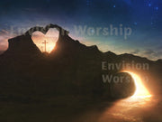 Empty Tomb, Calvary, Three Crosses, Easter Worship PowerPoint for Easter church worship service