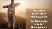 Jesus Christ is Risen Today Lyric PowerPoint Presentation Template Slides for Easter Worship