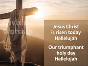 Jesus Christ is Risen Today Lyric PowerPoint Presentation Template Slides for Easter Worship