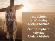 Jesus Christ is Risen Today Lyric PowerPoint Presentation Template Slides for Easter Worship