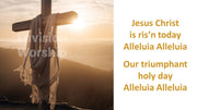 Jesus Christ is Risen Today Lyric PowerPoint Presentation Template Slides for Easter Worship