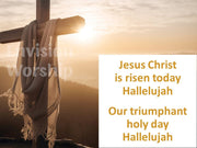 Jesus Christ is Risen Today Lyric PowerPoint Presentation Template Slides for Easter Worship